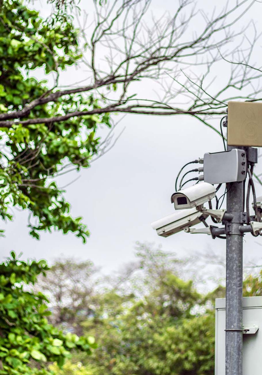 CCTV security in the park.